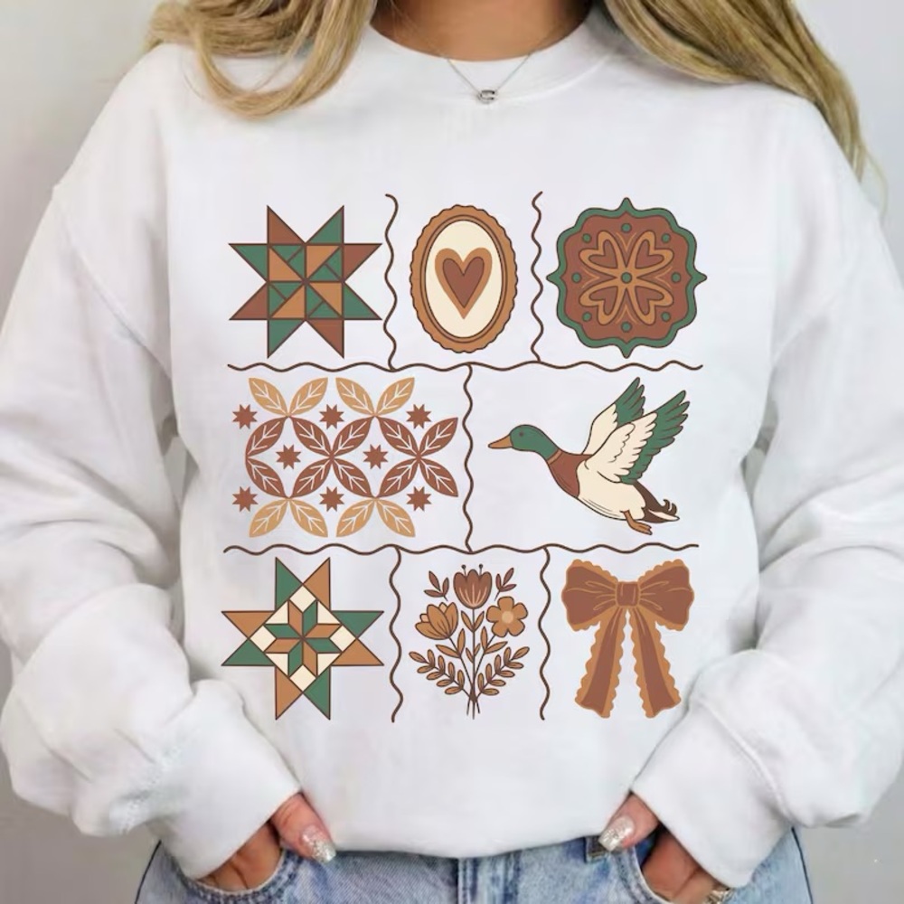 Cottage Core Mallard Duck Sweatshirt